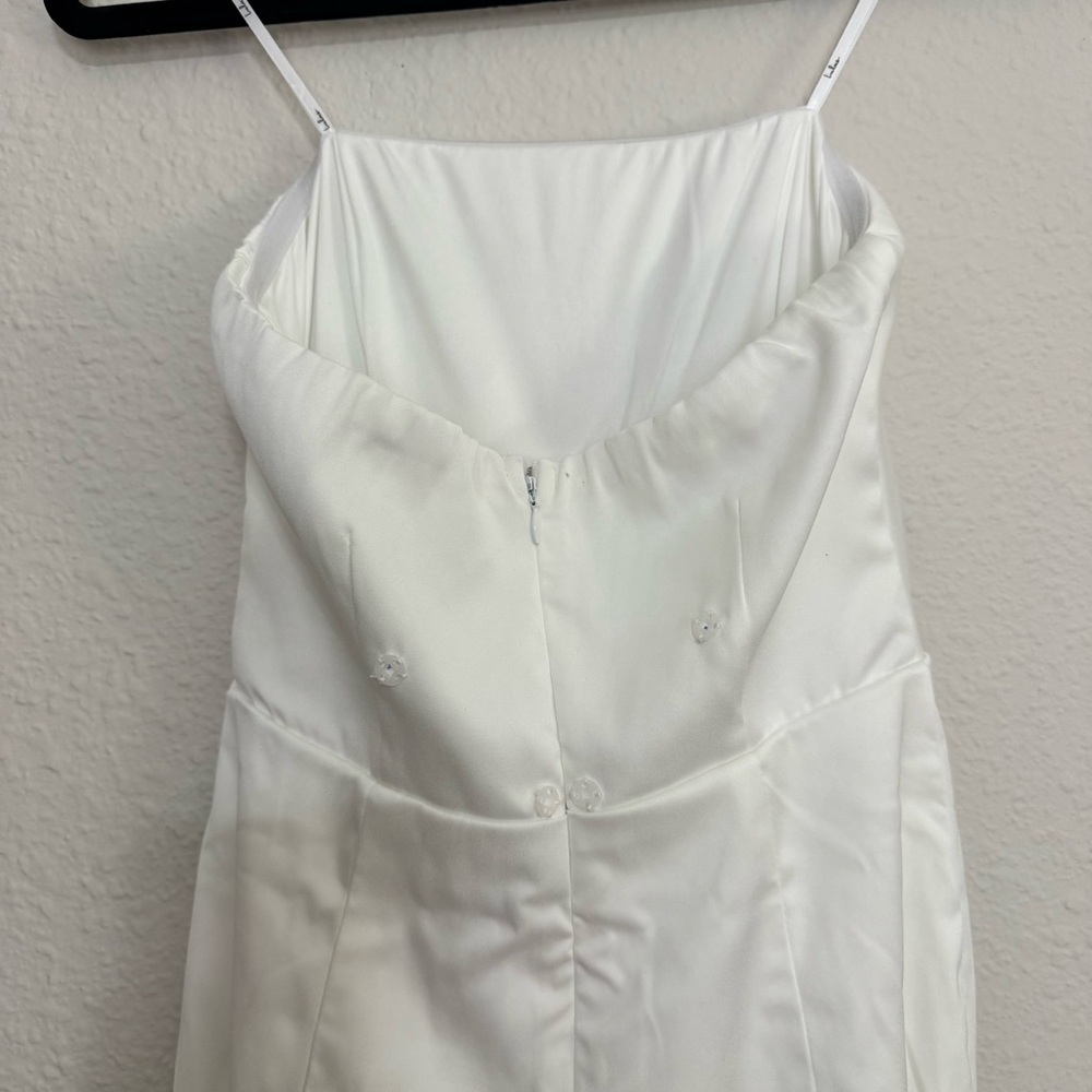 Lulus Beloved Bliss Ivory Strapless Slim Leg Bow Jumpsuit-Size XS NWOT - Picture 10 of 14